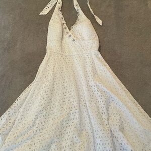 Lilly Pulitzer White Eyelet Backless Dress